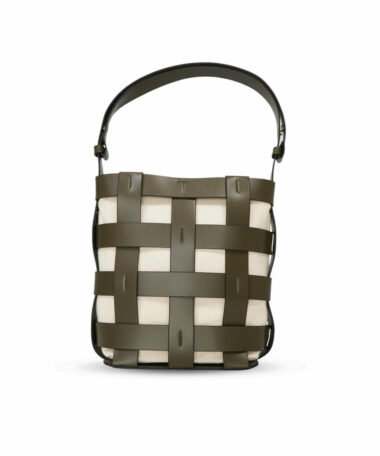 Liviana Conti Flechtleder Crossbody Bag Olive A1SA65 W43 V.jpg