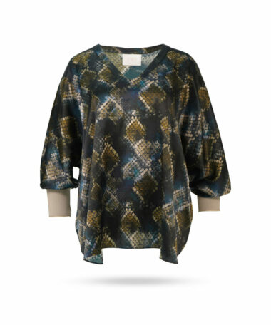 IVI Wild Oversized Seidenbluse Dunkelblau 21201045