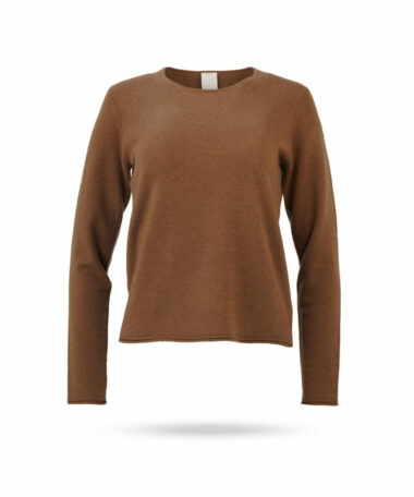 Mary Yve Cashmere Pullover mit Rollkanten Nougat 50099 713