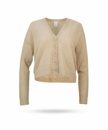 Mary Yve Cashmere Weste cropped Beige 50219 932