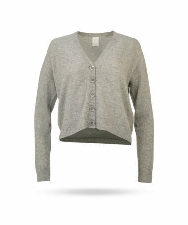 Mary Yve Cashmere Weste cropped Hellgrau 50219 824