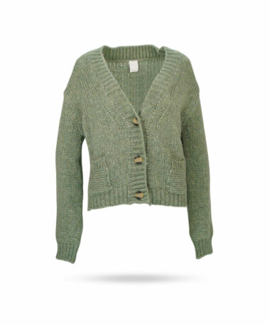 Mary Yve Grobstrick Weste Schilfgruen 87022 652