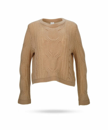 Mary Yve Pullover mit Zopfmuster Nude 50255 933