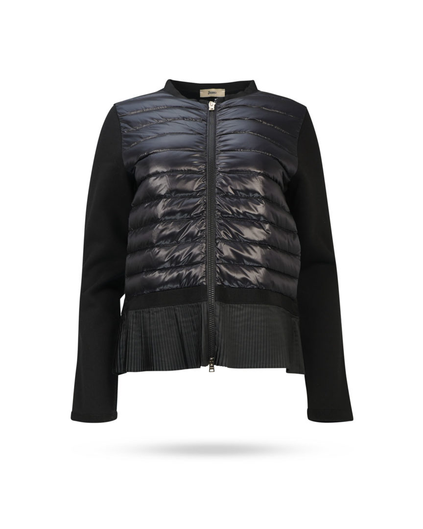 Herno-Daunen-Jersey-Jacke-Schwarz-JP0002D-1 Herno Daunen Jersey Jacke Schwarz JP0002D 1