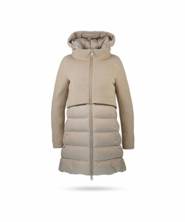 Herno Daunenmantel mit Strickeinsatz Beige PI0822D 1