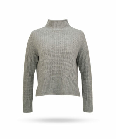 Mary Yve Grobstrick Cashmere Pullover Hellgrau 50236 824