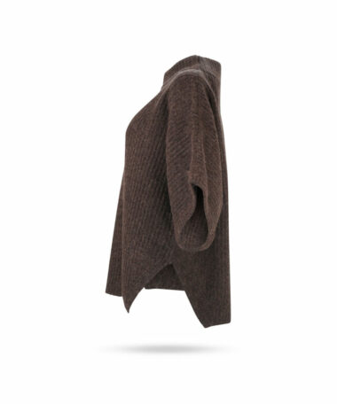 Mary Yve Grobstrick Poncho Pullover Braun 87013 2