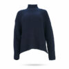 Mary Yve Grobstrick Pullover mit Stehkragen Dunkelblau 75036