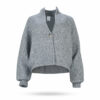 Mary Yve Grobstrick Weste mit Ballonarm Grau 87014