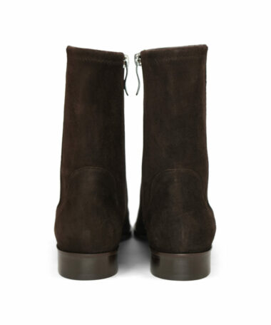 Masiero Lorenzo Velourleder Stretchstiefeletten mit Zipp Braun W2231223 Camoscio Moro 3