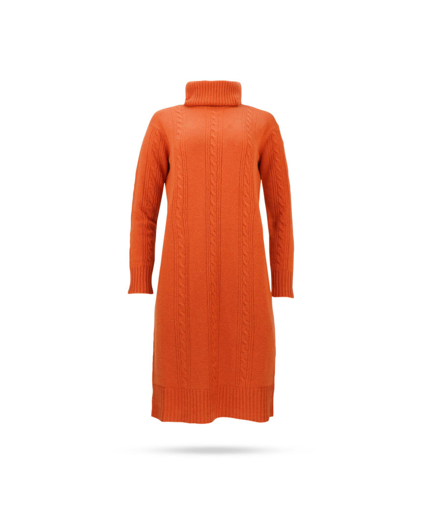 Max-Mara-Paese-Strickkleid-mit-Schalkragen-Kurbis-MM12069-1 Max Mara Paese Strickkleid mit Schalkragen Kurbis MM12069 1