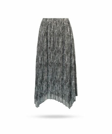 Patrizia Pepe Plissee Midirock mir Print Schwarz 2G0835 A9V6