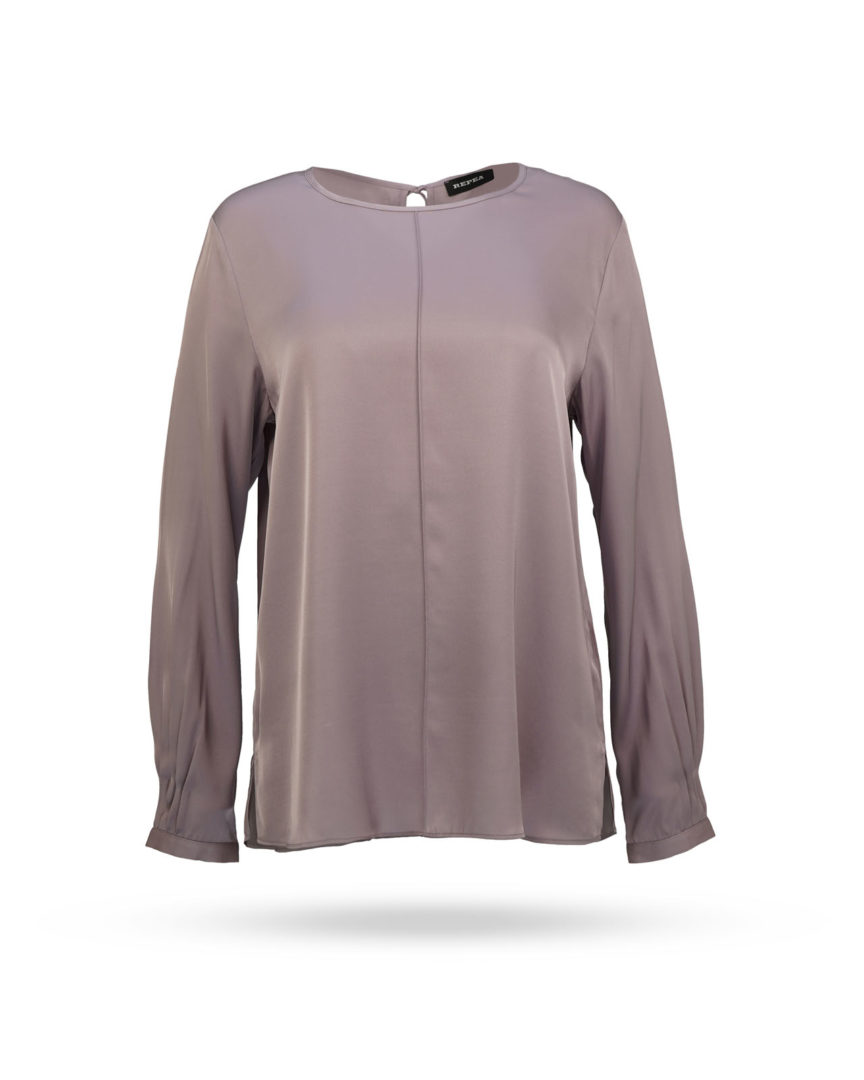 Repeat-Seidenbluse-Rundhals-Flieder-600505-1 Repeat Seidenbluse Rundhals Flieder 600505 1