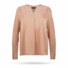 Repeat Seidenbluse V Ausschnitt Apricot 600503