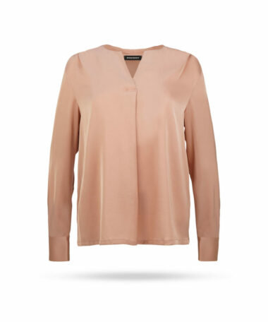 Repeat Seidenbluse V Ausschnitt Apricot 600503