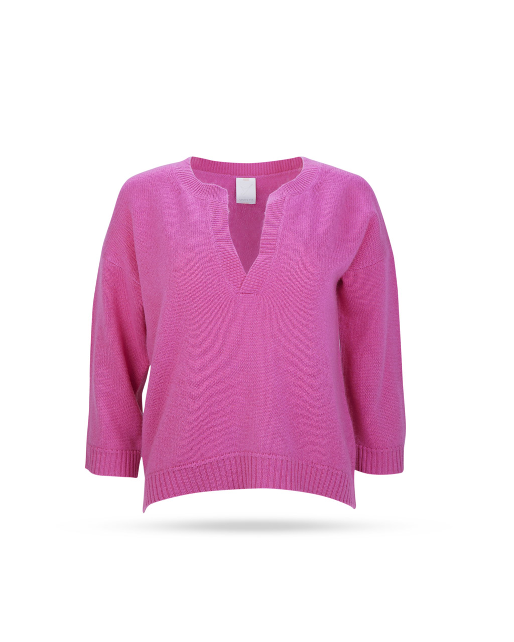 Mary-Yve-Cashmere-V-Pullover-Fuchsia-50273 Mary-Yve-Cashmere-V-Pullover-Fuchsia-50273