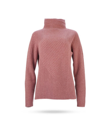 Repeat Rippstrick Stehkragen Pullover Marsala 200637