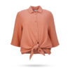 Penn-Ink-Bluse-zum-Knoten-gewaffelt-Terracotta-S22T780LTD-653-2