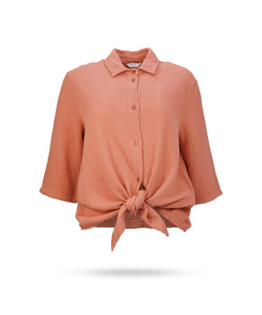 Penn-Ink-Bluse-zum-Knoten-gewaffelt-Terracotta-S22T780LTD-653-2
