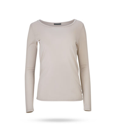 Outryght-Lola-Rundhals-Shirt-Beige