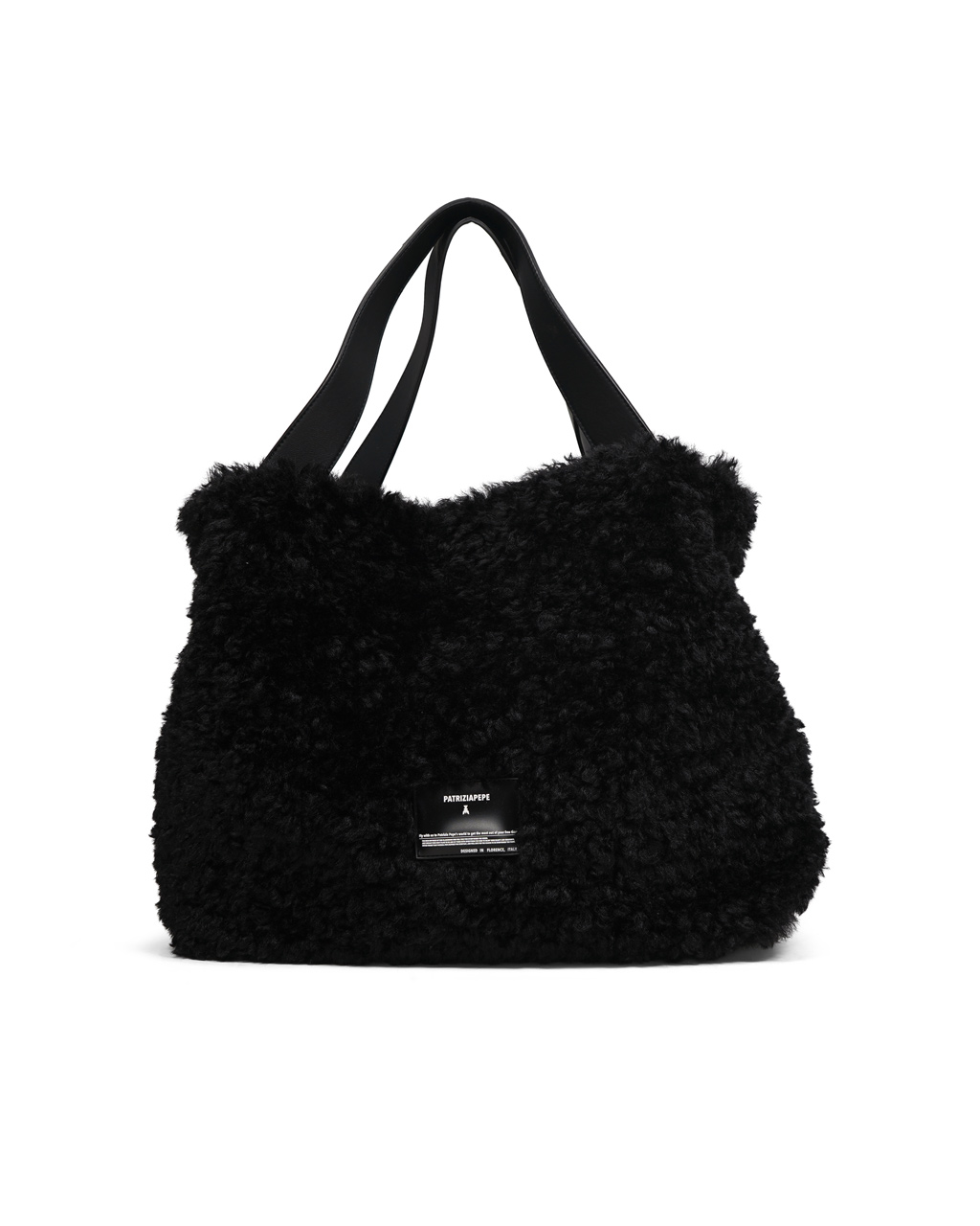Patrizia-Pepe-Teddyfell-Shopper-Schwarz-2B0023-E009-K103 Patrizia-Pepe-Teddyfell-Shopper-Schwarz-2B0023-E009-K103