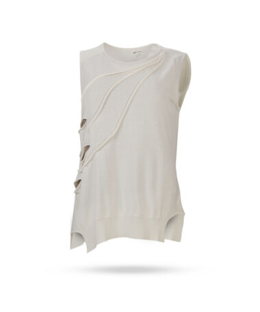 Ams Pure Stricktop mit Cut Outs Naturweiss Lolita 1524 520