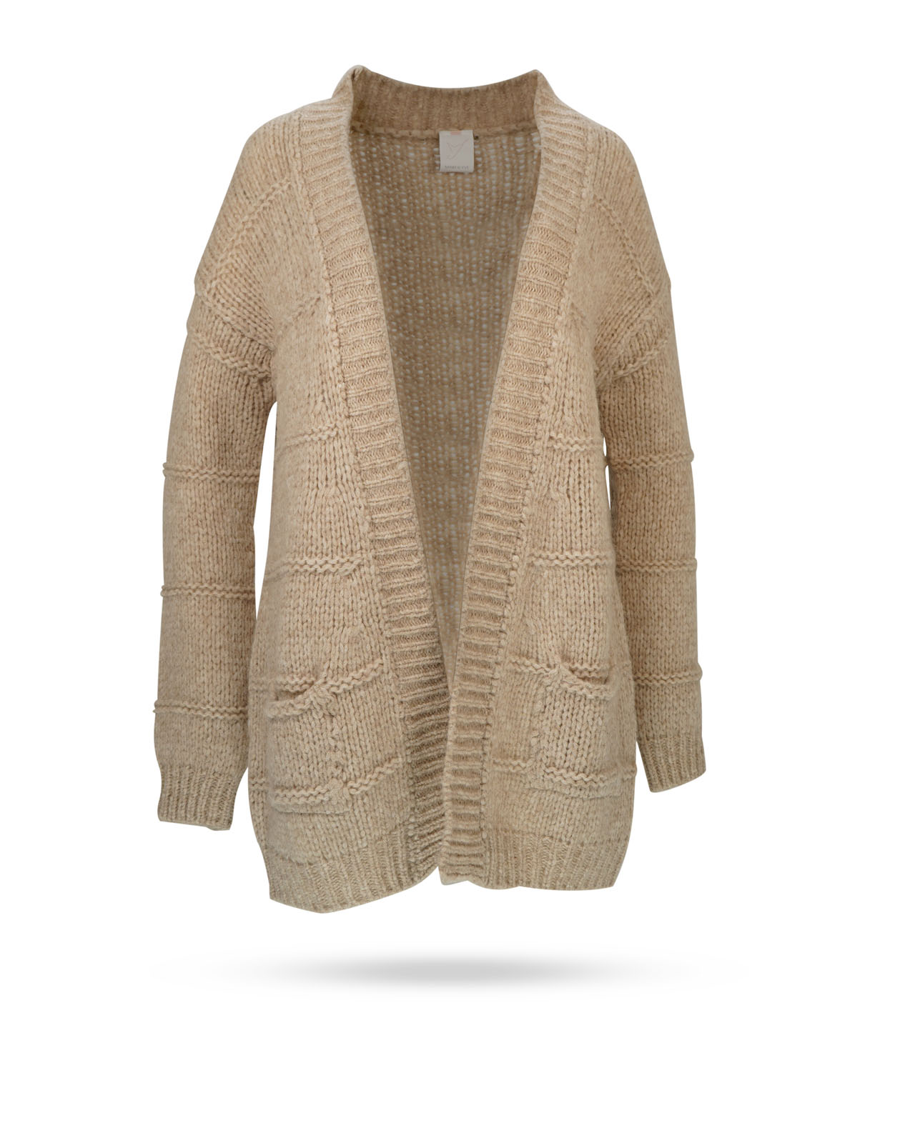Mary-Yve-Grobstrick-Cardigan-Beige-87023-932 Mary Yve Grobstrick Cardigan Beige 87023 932