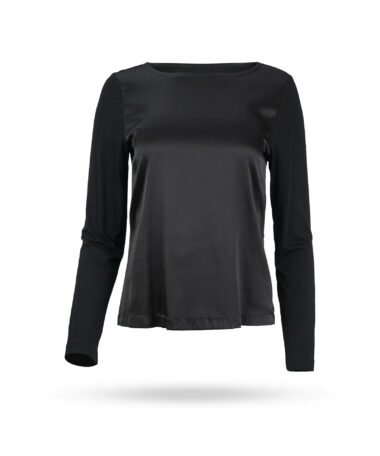 Mary&Yve U Boot Seidenbluse Schwarz 20044