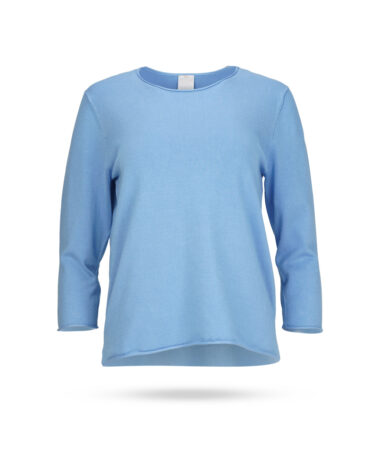 Mary-Yve-Viskose-Pullover-78-Arm-Himmelblau-60215