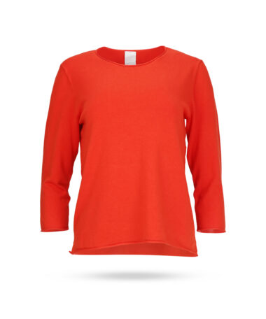 Mary-Yve-Viskose-Pullover-78-Arm-Orangerot-60215