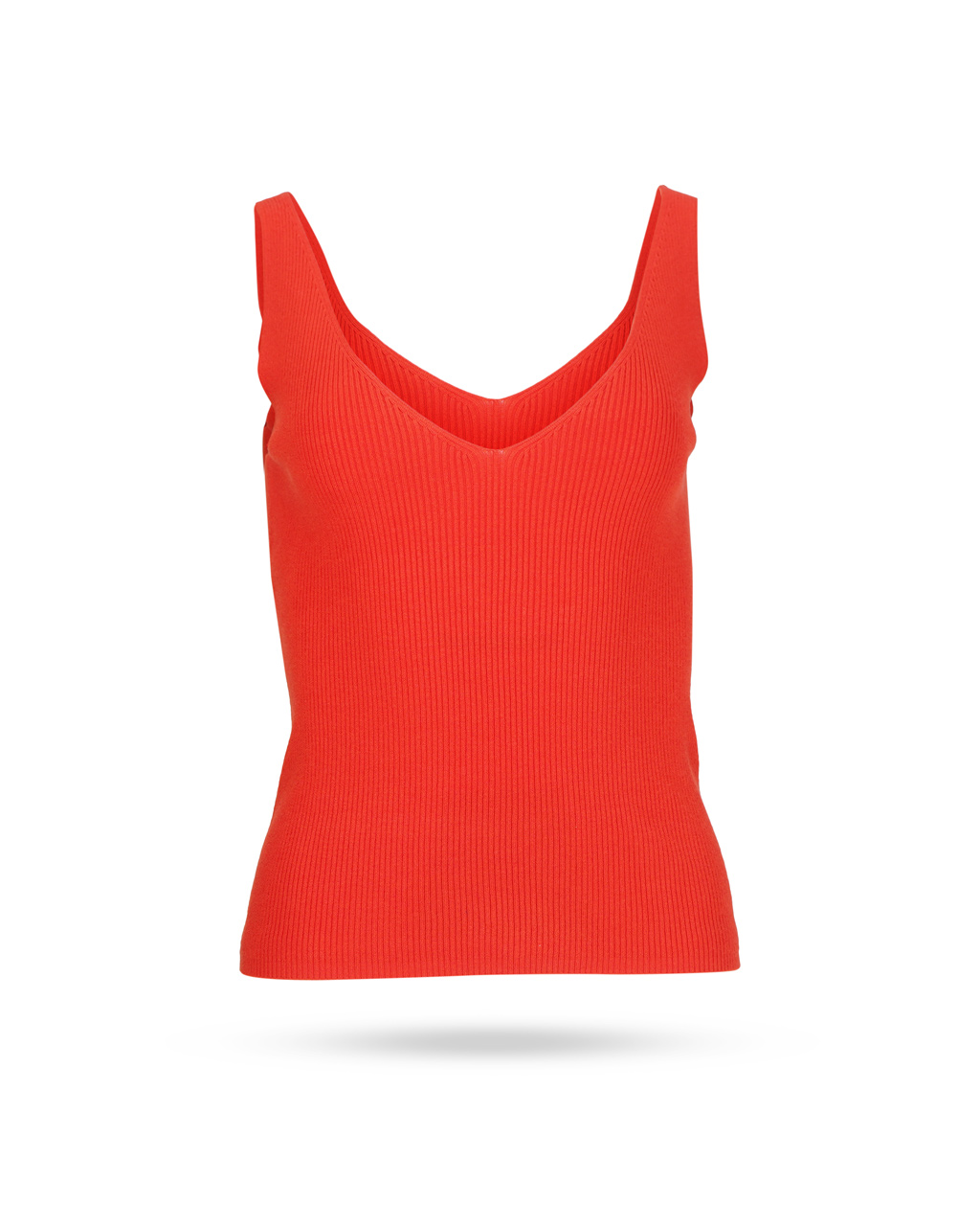 Mary-Yve-Viskose-Stricktop-V-Ausschnitt-Orangerot-60224 Mary-Yve-Viskose-Stricktop-V-Ausschnitt-Orangerot-60224