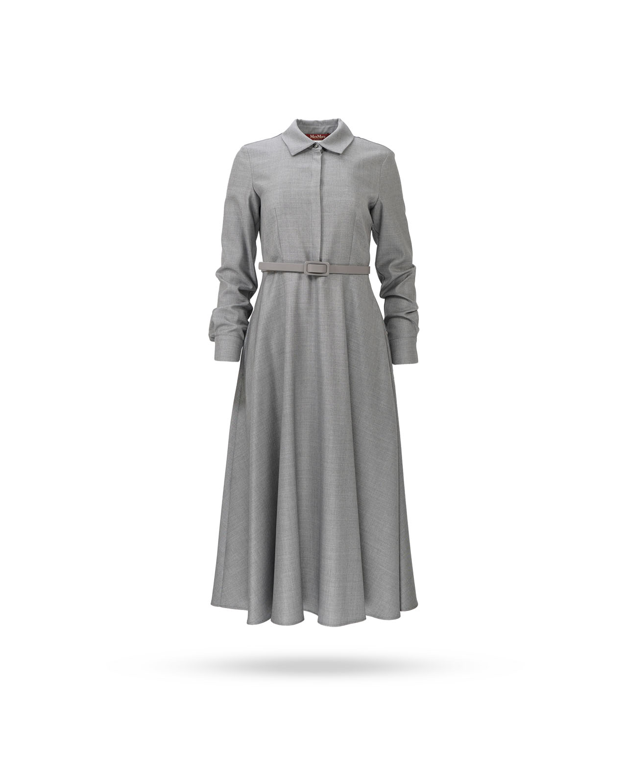 Max-Mara-62210817-Marabu-Kleid-mit-Gurtel-Grau-2 Max Mara 62210817 Marabu Kleid mit Gurtel Grau 2