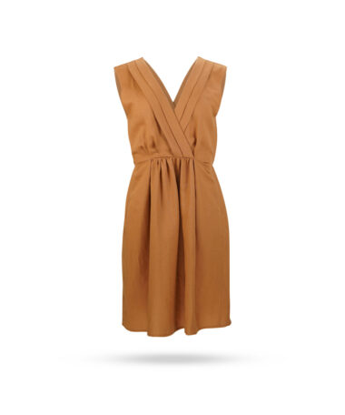 Patrizia-Pepe-Leinenkleid-Cognac-2A2390--A052-1