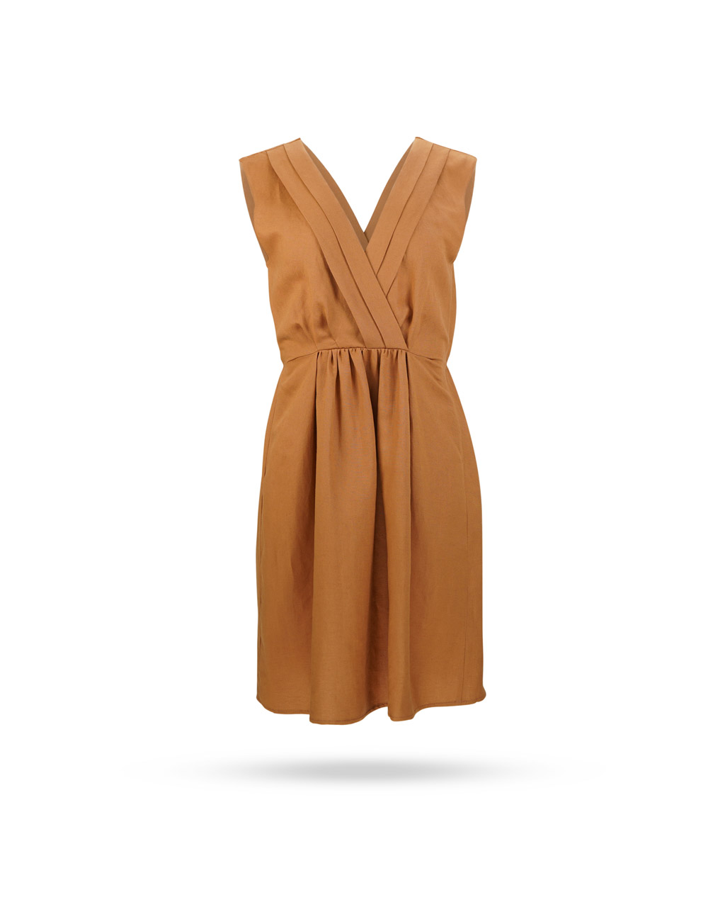 Patrizia-Pepe-Leinenkleid-Cognac-2A2390-A052-1 Patrizia-Pepe-Leinenkleid-Cognac-2A2390--A052-1