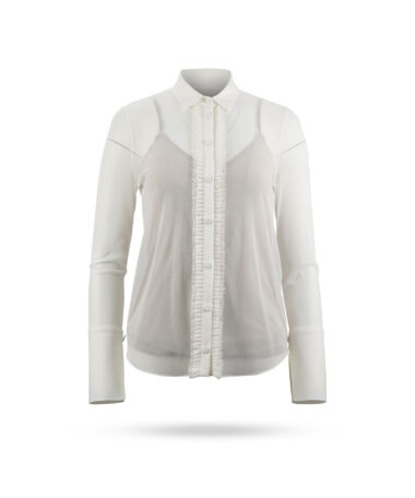 Patrizia Pepe Transparente Bluse Weiss 2C1238