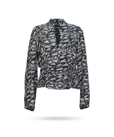 Patrizia-Pepe-Viskose-Bluse-mit-Print-Schwarz-2C1425-A186