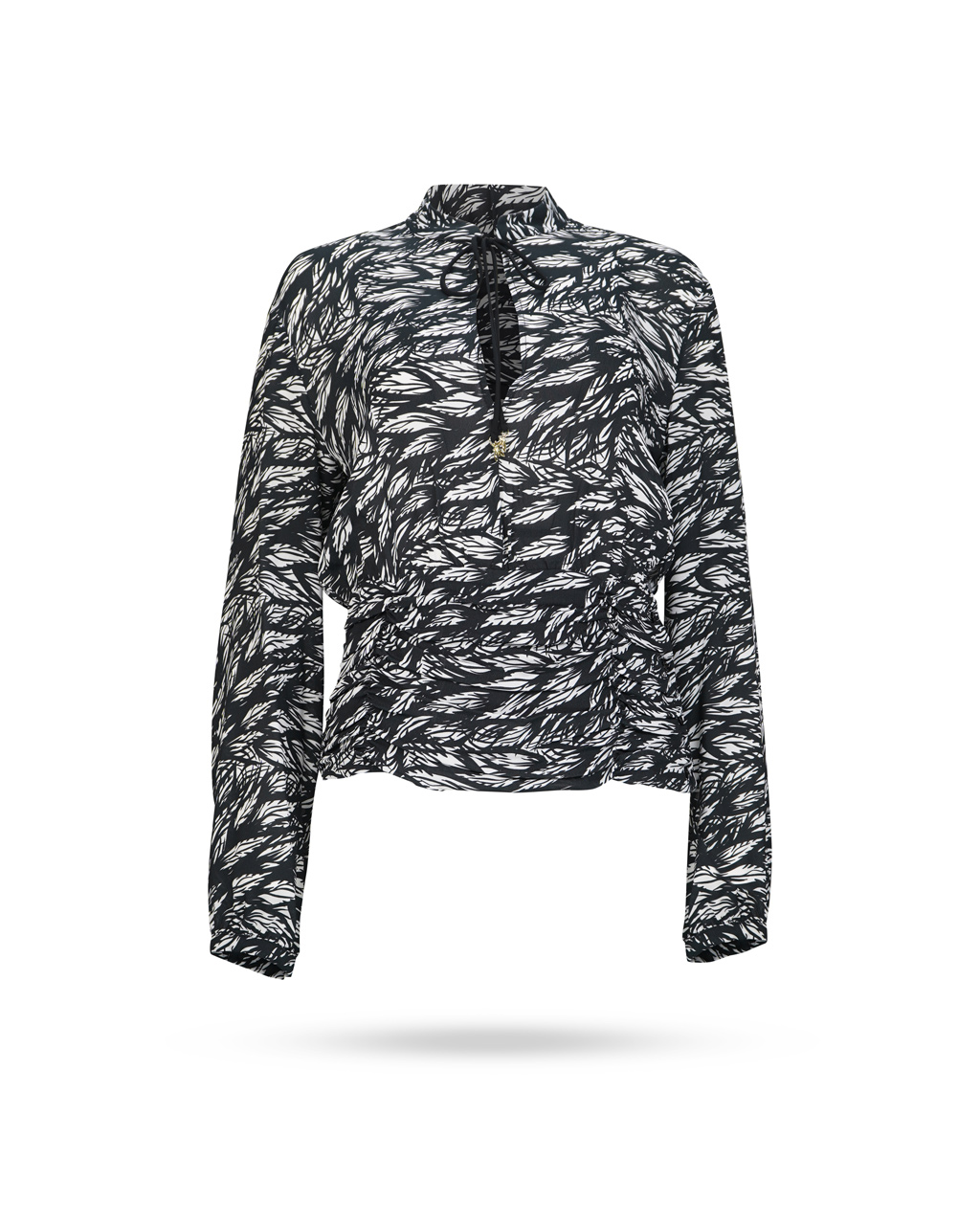 Patrizia-Pepe-Viskose-Bluse-mit-Print-Schwarz-2C1425-A186 Patrizia-Pepe-Viskose-Bluse-mit-Print-Schwarz-2C1425-A186