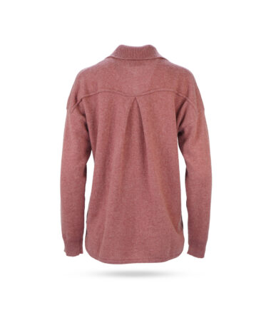 Repeat Cashmere Longpulli mit Kentkragen Marsala 100591 2