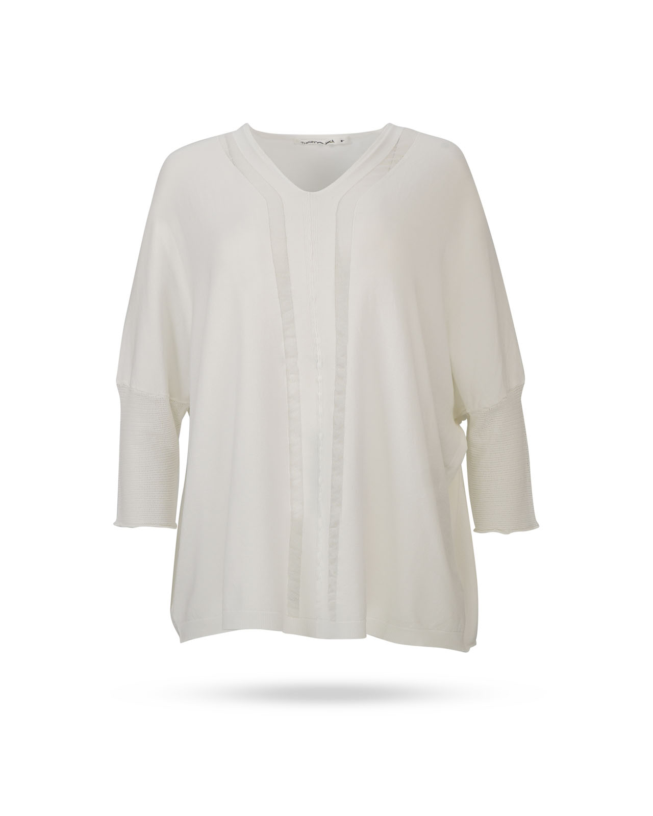 Transit-Ponchopullover-Weiss-7423-00 Transit Ponchopullover Weiss 7423 00