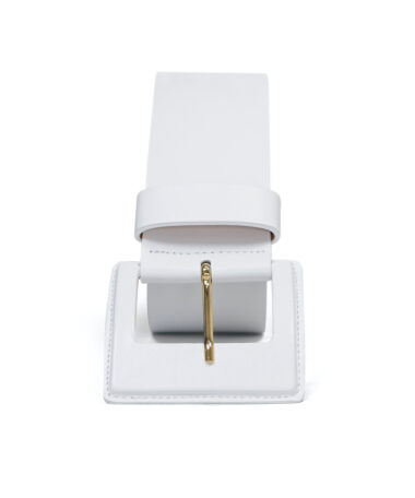 Liviana Conti Tailiengurtel mit Lederschnalle Weiss 55