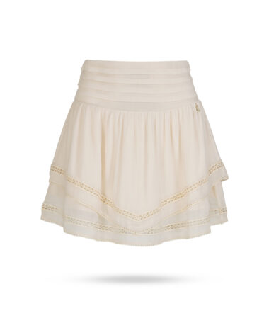 Patrizia-Pepe-2G0900-A256-Skirt-Leinen-Weiss