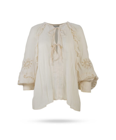 Patrizia-Pepe-Bluse-mit-Spitzendetails-Vanille-2C1442