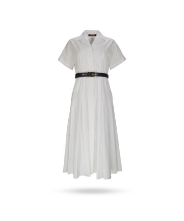 Max Mara Slam Blusenkleid Weiss MM10155 2