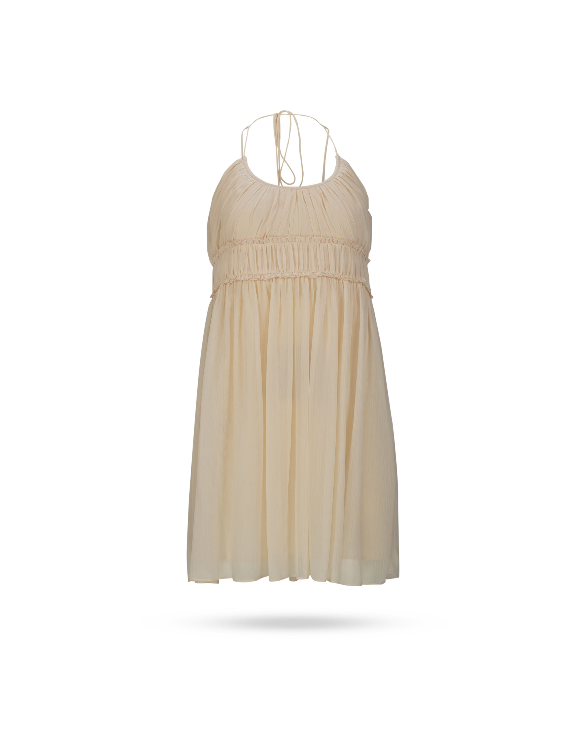 Patrizia-Pepe-Chiffon-Kleid-Vanille-2A2516-A061-1 Patrizia Pepe Chiffon Kleid Vanille 2A2516 A061 1