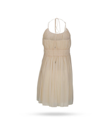 Patrizia Pepe Chiffon Kleid Vanille 2A2516 A061 3