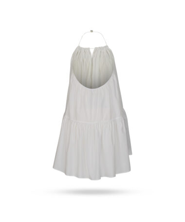 Patrizia Pepe Neckholder Kleid mit Volants Weiss 2A2527 A9B9 3