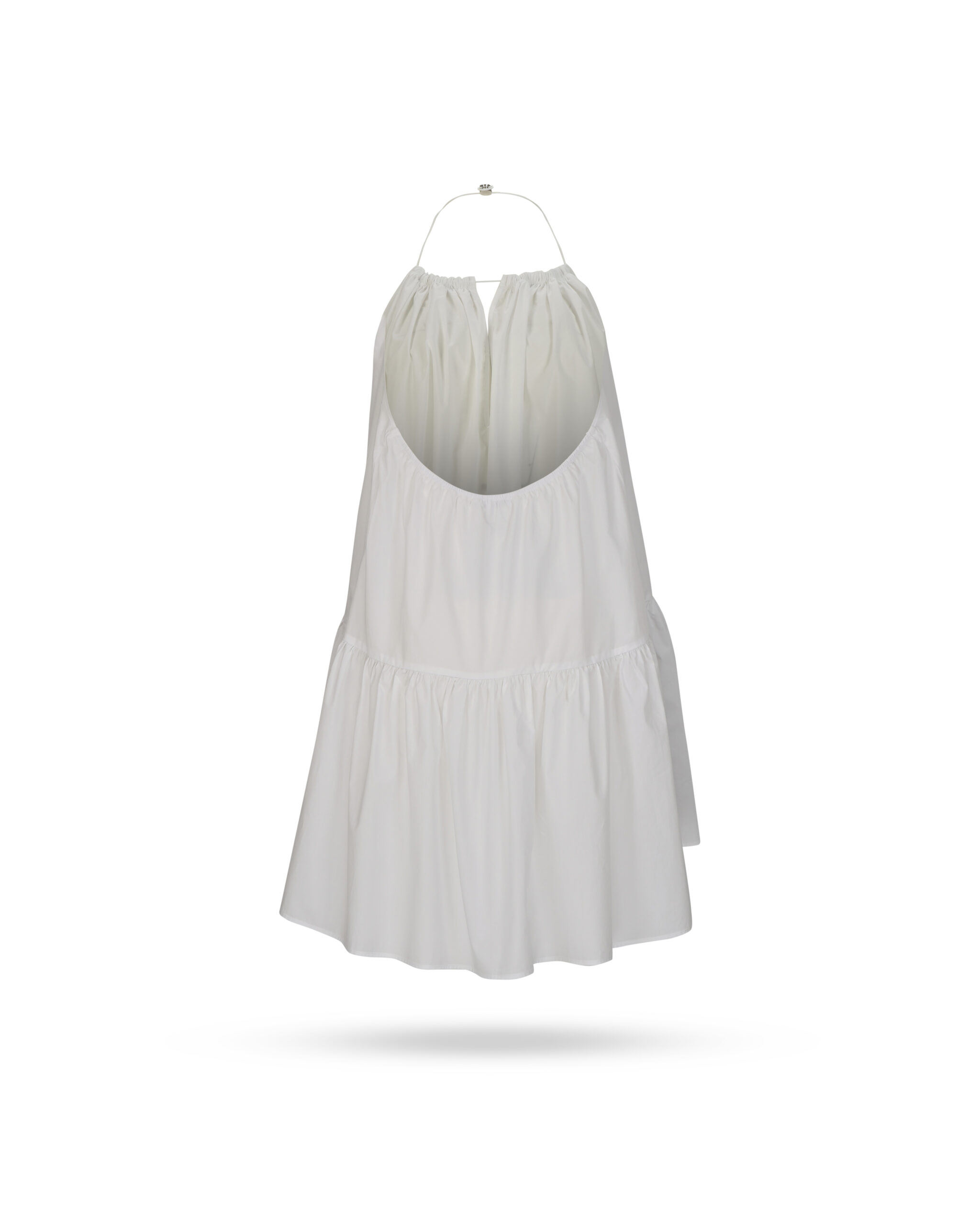 Patrizia-Pepe-Neckholder-Kleid-mit-Volants-Weiss-2A2527-A9B9-3 Patrizia Pepe Neckholder Kleid mit Volants Weiss 2A2527 A9B9 3