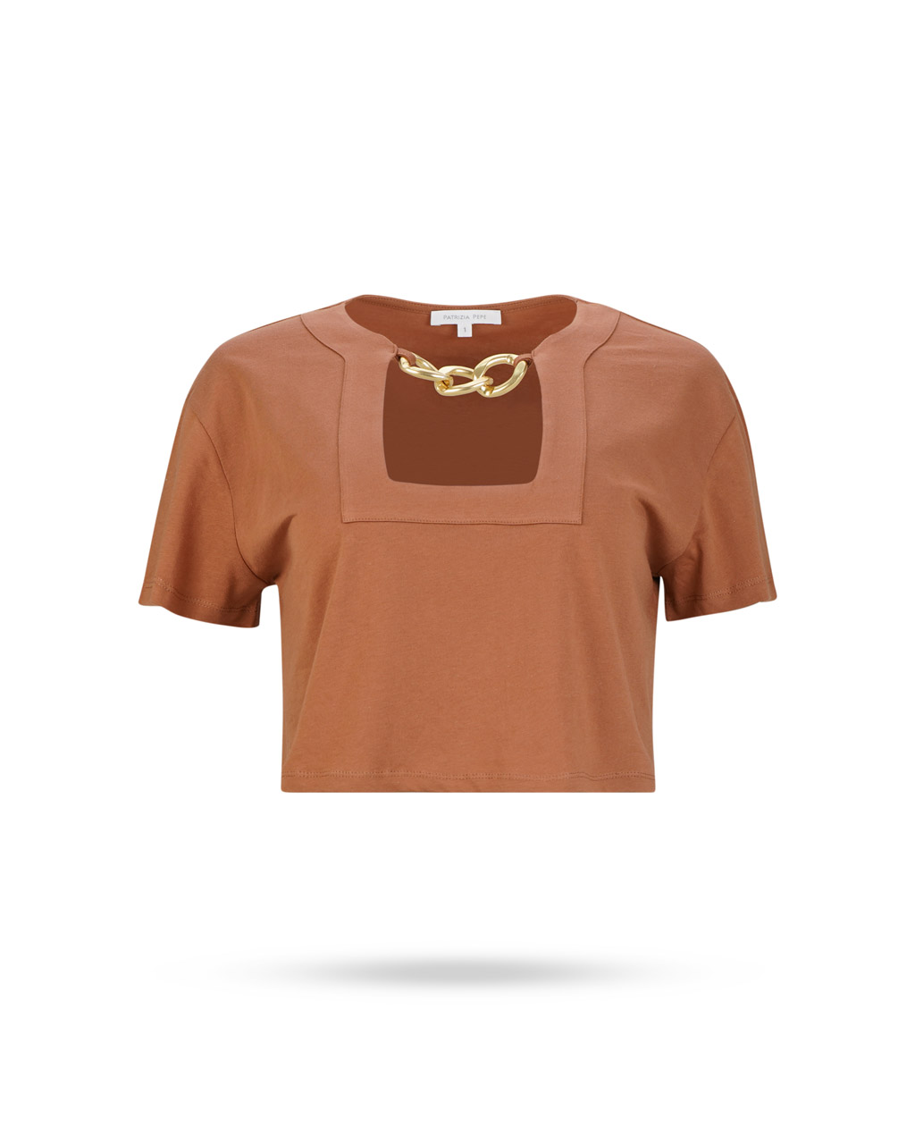 Patrizia-Pepe-Cropped-Shirt-mit-Kette-Cognac-2M4208-J030 Patrizia-Pepe-Cropped-Shirt-mit-Kette-Cognac-2M4208-J030