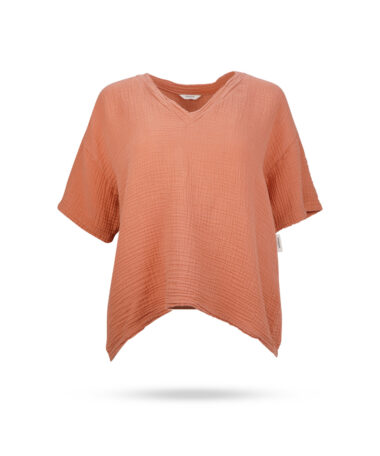 Penn-Ink-V-Shirt-gewaffelt-Terracotta-S22T774LTD-653